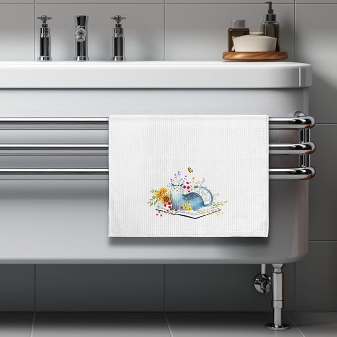 Cat Towel,Cat Hand Towel,Cat Kitchen Accessories,Crazy Cat Lady Gifts,Cat Kitchen Towels,Cat Dish Towels,Cat Mom Gifts,Crazy Cat Lady,Cat Lady Gifts,Fun Kitchen Towels,Gifts for Cat Lovers for Women