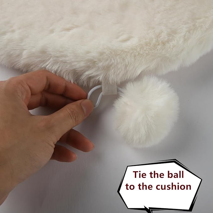 SHENGOCASE 3.15" Thick Soft Cat Keading Pillow Cushion Bed with Ties for Cat Dog House Perch Shelf, Cushion Pad Padding for Cat Cage Kennel Backpack Carrier