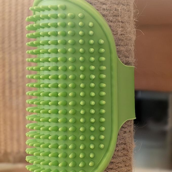 4 Pack Softer Self Groomer Wall Corner Massage Comb Scratcher Grooming Brush Tool Cleaning Tool Indoor for Long Short Fur Kitten Cats Dogs, Green