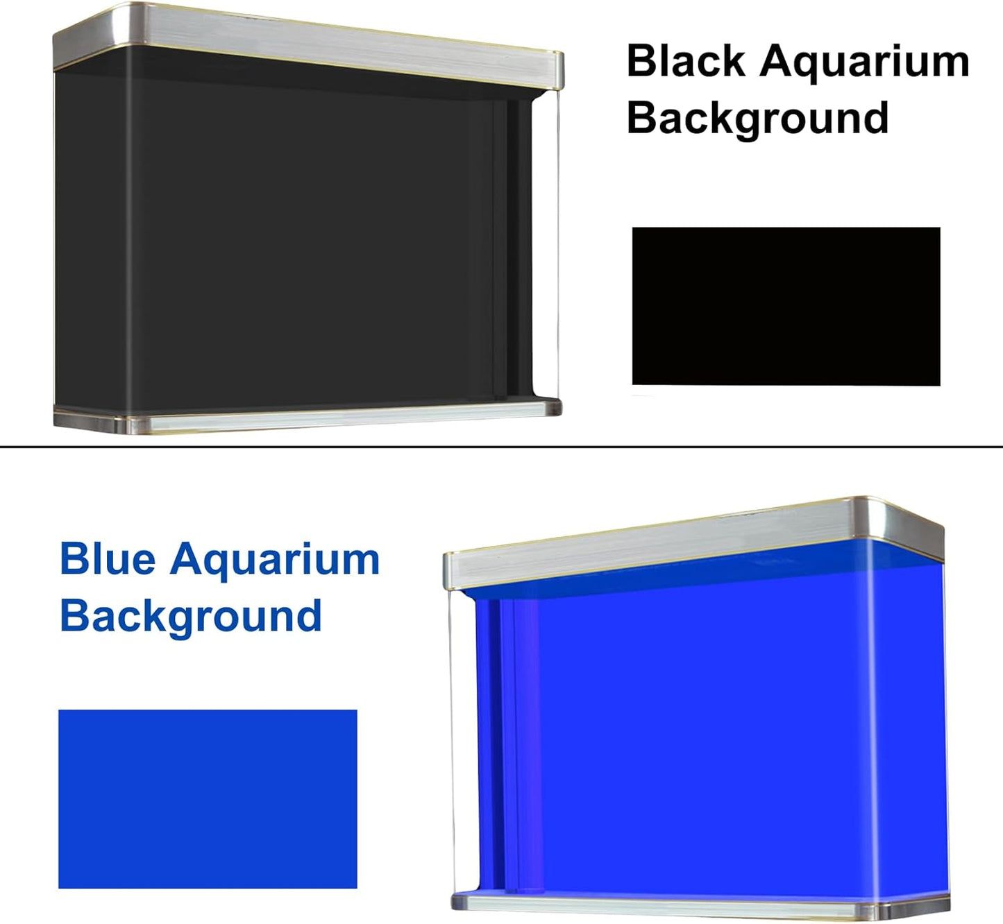 ELEBOX Aquarium Background Blue Black Fish Tank Background Wallpaper Double-Sided Aquarium Backing, Aquarium Decorations for 10 Gallon Aquarium 11.8" x 16.5"