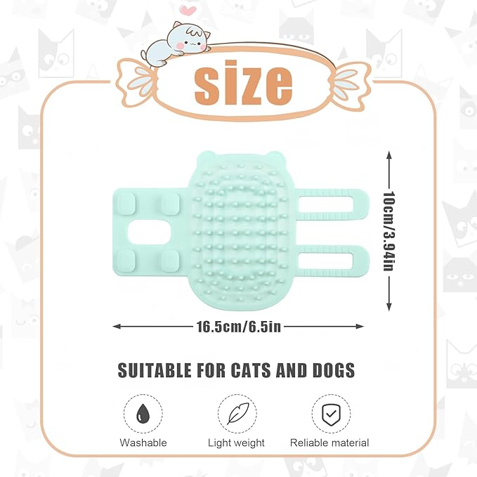 2pcs 2-in-1 Silicone Cat Grooming Brush - Self Cleaning, Massage and Shedding for Pets, Adjustable Face Scratchers for Climbing Frames, Table Legs