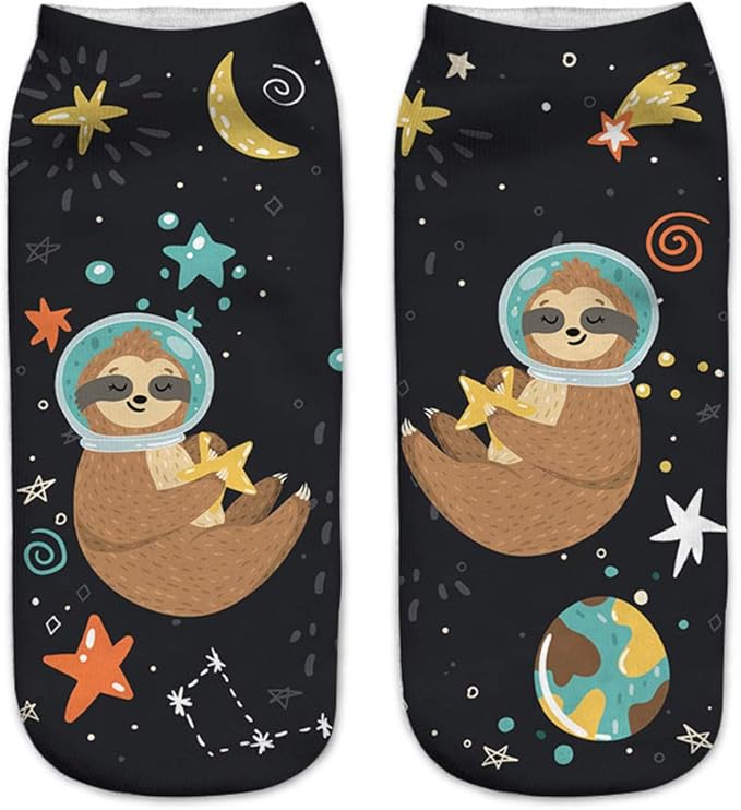 Benefeet Sox Womens Girls Funny Crazy Ankle Socks - Fun Novelty 3D Print Pattern Silly Cute Animal Food