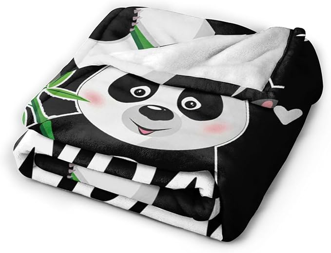 Panda Blanket Cute Panda Plush Throw Blanket Super Soft Cozy Warm Fleece Just A Girl Who Loves Panda Bedding Blanket Gifts for Kids Girls Boys Women 60"X80"