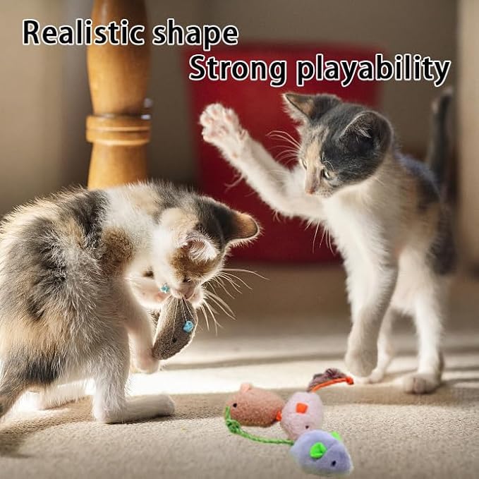 cat Mouse Toy, Rat Stuffed Animal, Mouse Toy，Mint Mouse Toy Suitable for Indoor Cats, Resistant to Biting (24 Piece Set)