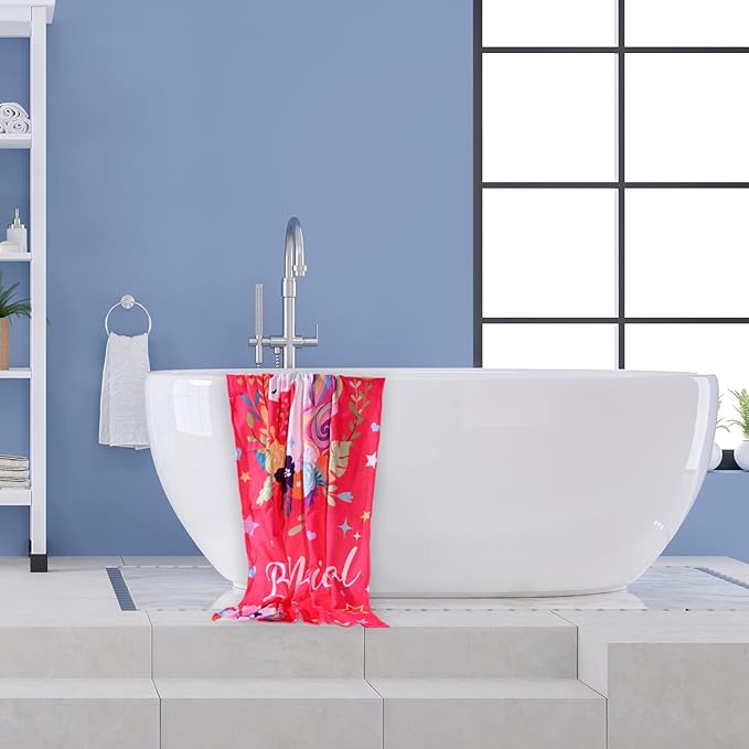 LIVILAN Unicorn Beach Towel for Girls Kids, Oversized Rainbow Beach Towel Microfiber Quick Dry Sand Free Pool Yoga Bath Cute Thin Towel, Toddler Beach Towel Blanket Unicorn Gifts, 30”x60”