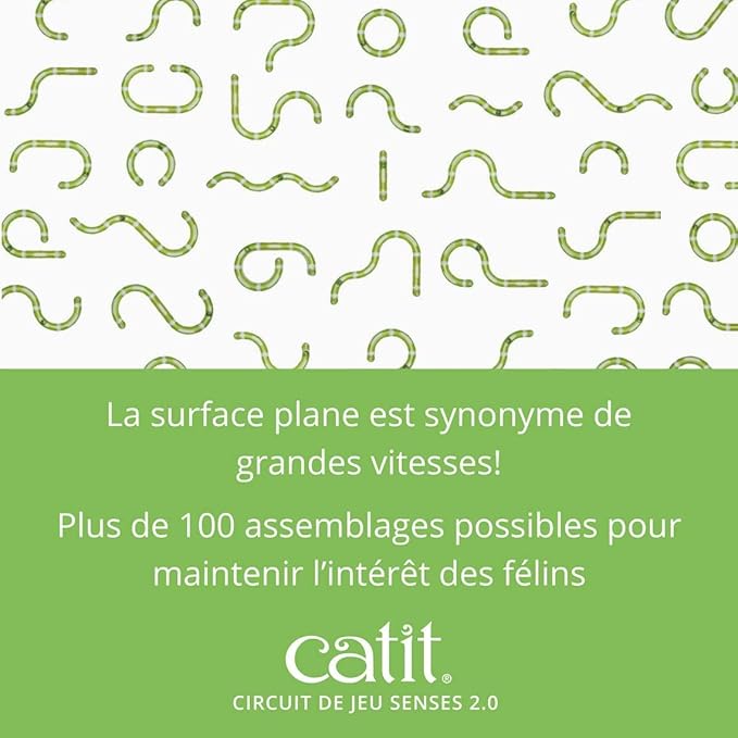 Catit Senses 2.0 Play Circuit Interactive Cat Toy - 8-Piece Closed-Track Ball Toy for All Breed Sizes