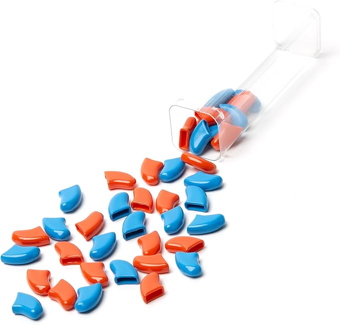 Soft Claws Nail Caps for Dogs with Non-Slip Design Made in USA - 40 Dog Nail Covers for Long-Lasting Protection of Floors and Furniture - Blue & Orange, XXL