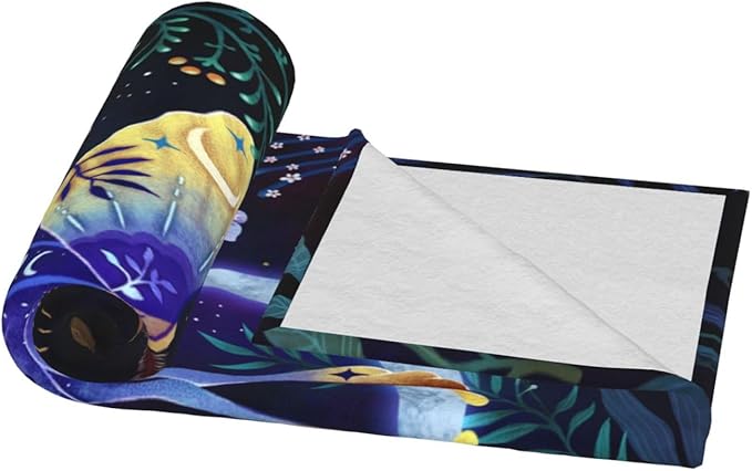 Moon Moth Throw Blanket Soft Cozy Lightweight Blanket for Couch, Bed, Sofa - Moth Pattern Decorative Plush Flannel Blanket for Women, Men, Adults 80"x60"