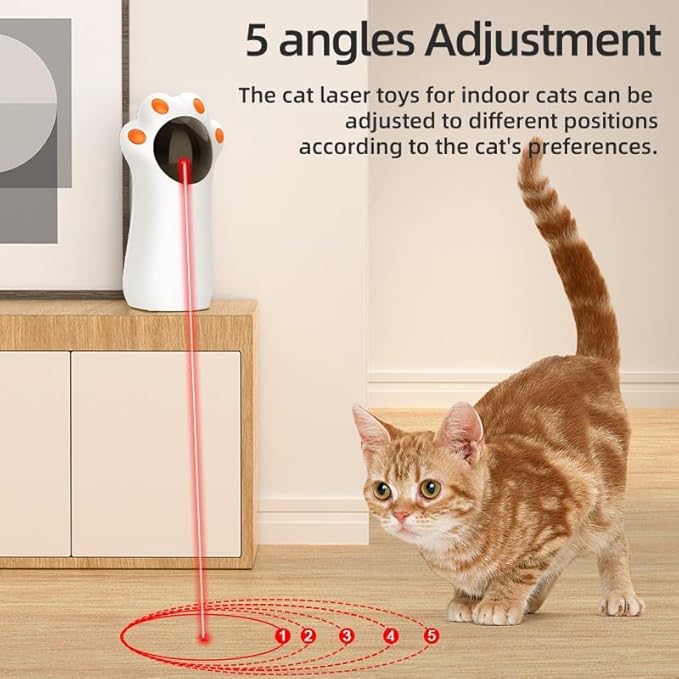 Interactive Laser Cat Toy - Automatic Laser Pointer for Cats & Kittens | Fun & Engaging Playtime | Promotes Exercise & Healthy Activity