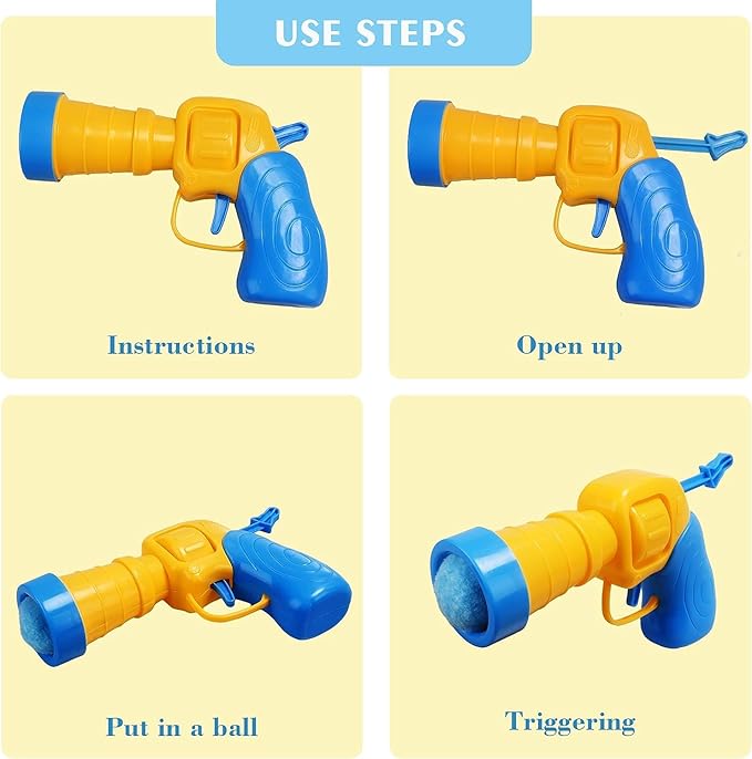 Mewlmart Cat Toys Interactive for Indoor Cats Halloween Cat Toys for Indoor Cats Self Play Cat Ball Toy Puff Balls Cat Enrichment Toys Pom Pom Balls Plush Ball Launcher for Cats 30 Balls