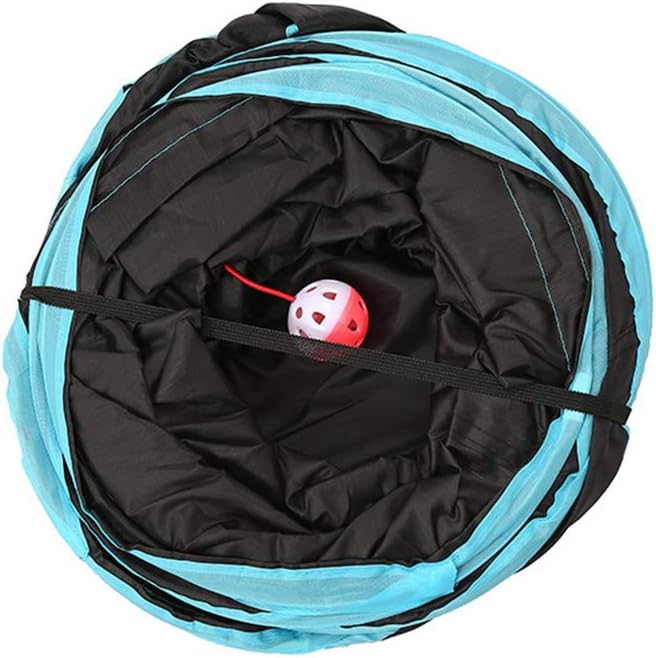 Cat Tunnels Crinkle Play Toys Collapsible Tube with Ball Maze Cat House Pet Interactive for Cat Puppy Kitten Rabbit 5-Way Tunnel