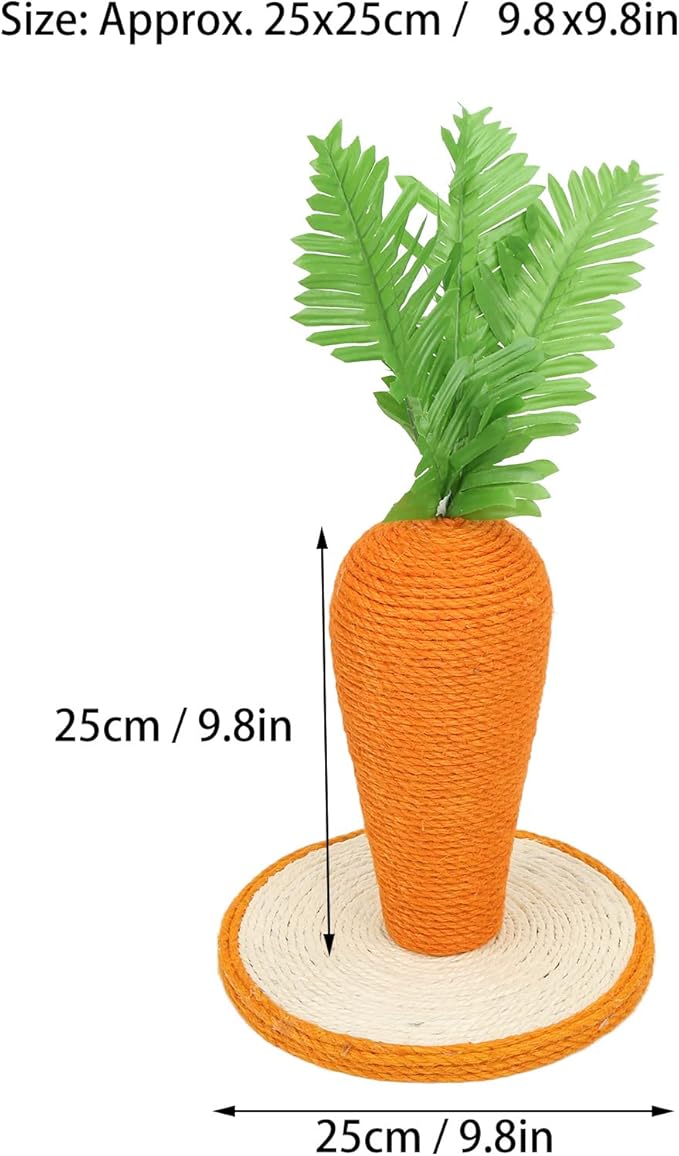 Cat Scratching Post, Sisal Cat Scratcher Cat Scratch Post Cat Scratching Tree Carrot Cat Climbing Frame for Indoor Cats and Kittens