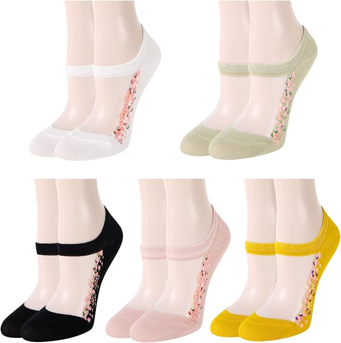 Benefeet Sox Sheer No Show Socks Women Girls Cute Thin Mesh Low Cut Liner Socks for Loafers Boat Shoes