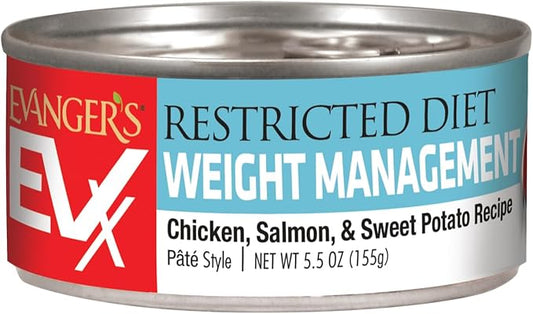 Evanger's EVX Restricted Diet: Weight Management Canned Cat Food - 24, 5.5 oz Cans