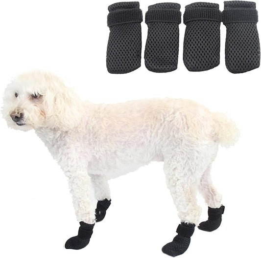 HDKUW Cat Anti-Scratch Shoes, Pet Scratch Deterrent Boots for Cats Small Dogs, Grooming Cat Accessories Nail Gloves, Adjustable Cat Claw Cover for Bathing Shaving Treatment Checking Black XL