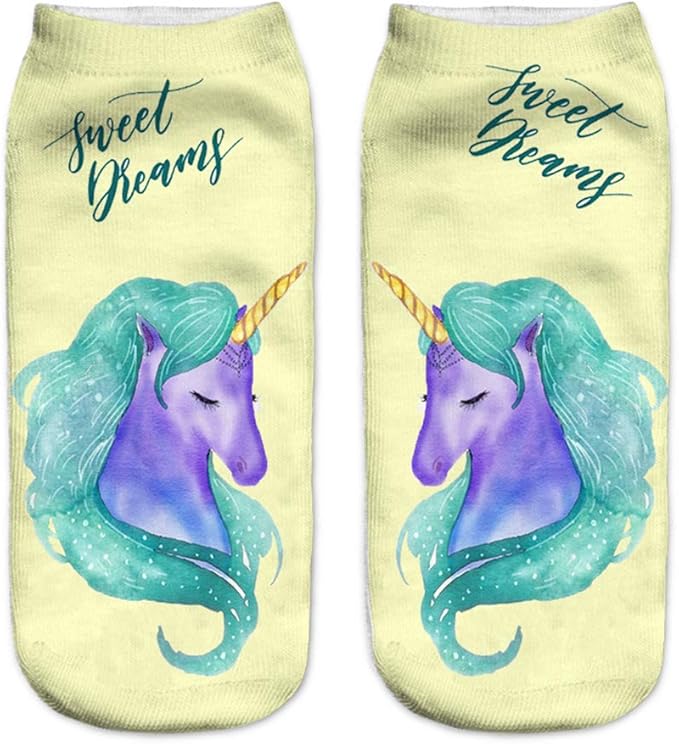 Benefeet Sox Womens Girls Funny Crazy Ankle Socks - Fun Novelty 3D Print Pattern Silly Cute Animal Food