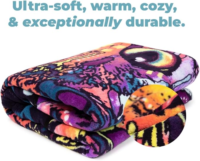 Dawhud Direct Dean Russo Confident Cat Fleece Blanket - 50x60-Inch Soft Plush Throw for Bed, Couch, or Travel - Cozy Cat Blanket for Women, Men, and Kids - Thoughtful Gift for Cat Lovers