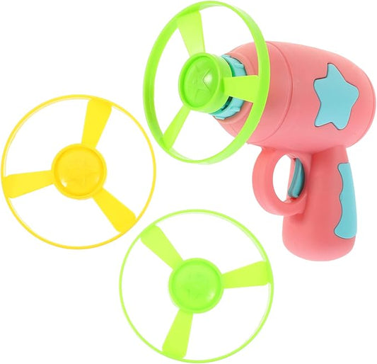 CHILDWEET Disc Flyer Saucers 1 Set Funny Cat Kitten Sports Playset Outdoor Shooting Indoor Fun Outdoor Cat Interactive Cat Sports Cat Playing Colorful Abs Disc Launcher