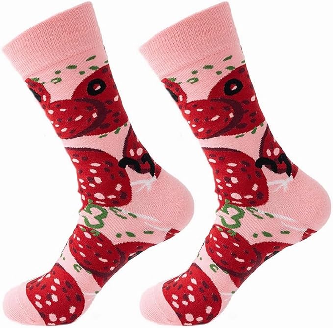 5 Pairs Cute Animal Crew Socks Fun Casual Cotton Calf Socks for Women