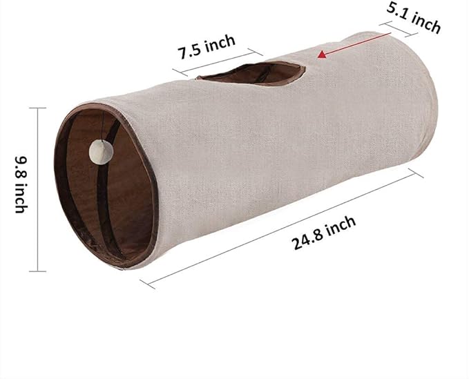 ALL FOR PAWS Cat Toys Cat Tunnel and Cat Cube Collapsible Kitten Indoor Toys (Classic Comfort)