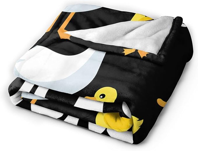 Duck Blanket Cute Duck Plush Throw Blanket Super Soft Cozy Warm Fleece Just A Girl Who Loves Duck Bedding Blanket Gifts for Kids Girls Boys Women 50"X60"