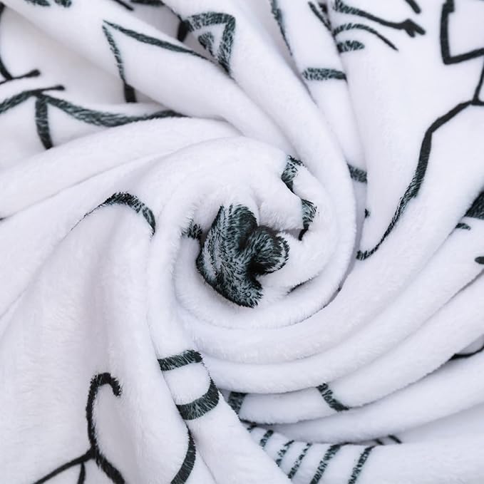 Sviuse Cat Blanket Cat Gifts for Cat Lovers Soft Flannel White Cats Pattern Throw for Girls Women Kids (50" X 60", Cat 7)