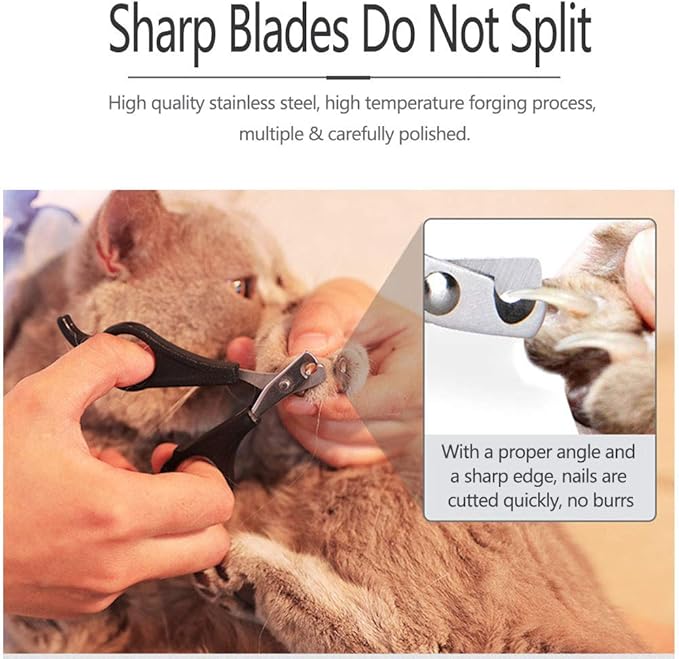 Bepets Cat Nail Clippers, Professional Pet Nail Clippers & Claw Cutter for Small Animals, Cat Claw Clippers Scissors Trimmer for Small Dogs Rabbit Birds, etc.…