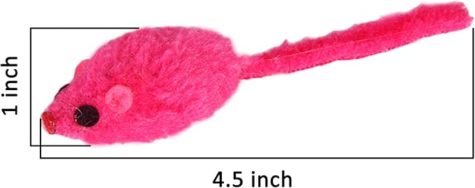 Youngever 24 Pcs Cat Toys Mice Rattle, Play Mice with Rattling Sounds, Cat Mouse Toys, Interactive Play for Cat, Puppy, Kitty, Kitten, in 12 Assorted Colors