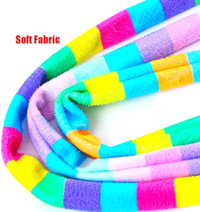 Cat Wand Toys, 3 PCS Flexible Cat String Toy with Bell Rainbow Cat Ribbon Toy Interactive Cat Toys for Indoor Cats Kittens