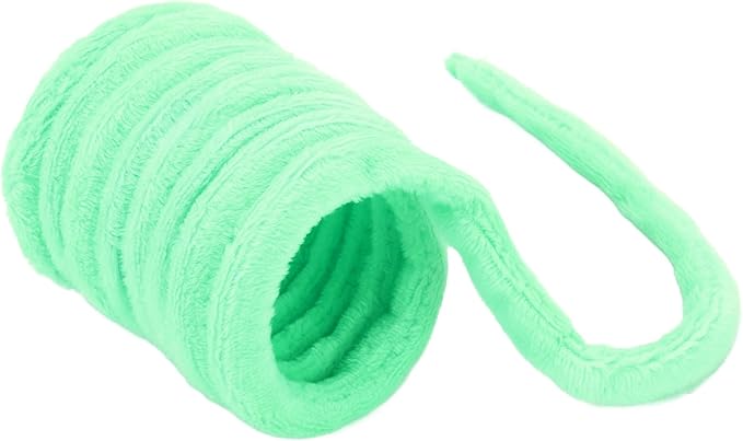 Plush Cat Spring Toys, Colorful Interactive Cat Toys Cat Entertaining Toys, Colorful & Durable Plastic Spring Coils Attract Cats Providing Interactive Playtime and stimulating Their Instincts(Green)