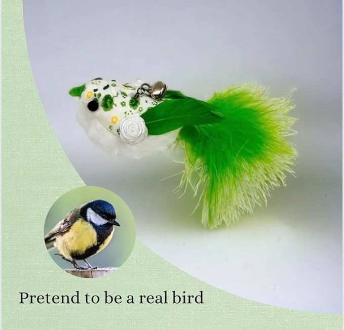 MYSWEETPET Bird cat Toy, cat Toys, cat Toy, Interactive cat Toy, Hanging cat Toy, cat Toys Interactive, Moving cat Toy, Interactive Kitten Toys, Toys for Cats,cat Toy with Feathers