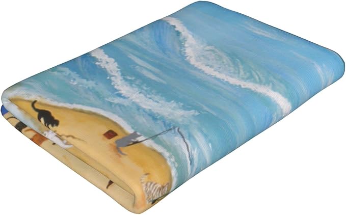 Cat Beach Towel for Women, Microfiber Beach Towels for Adults, Cute Personalized Beach Towels Bulk, Big Extra Large Beach Towels Oversized Clearance, Quick Dry Sand Free Beach Towel for Pool 30"x 60"