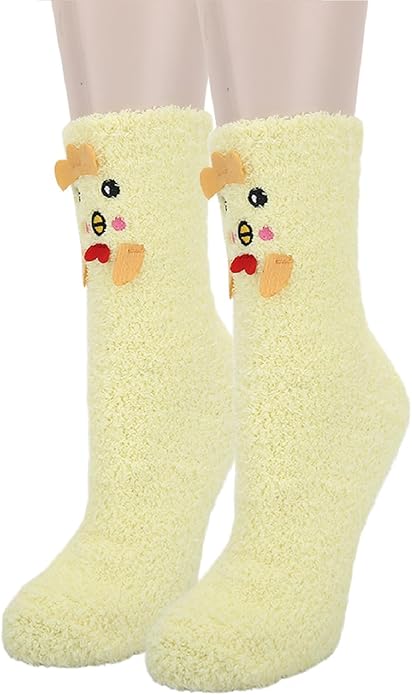 Benefeet Sox Cute Fuzzy Socks for Women Girls Fluffy Warm Cozy Novelty Slipper Socks Funny Animal Plush Sleeping Socks