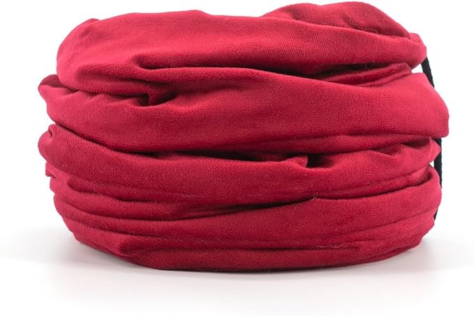 Velvet Fabric - Foldable/Collapsible - 55x8.66 Inches Cat Tunnel (Red)