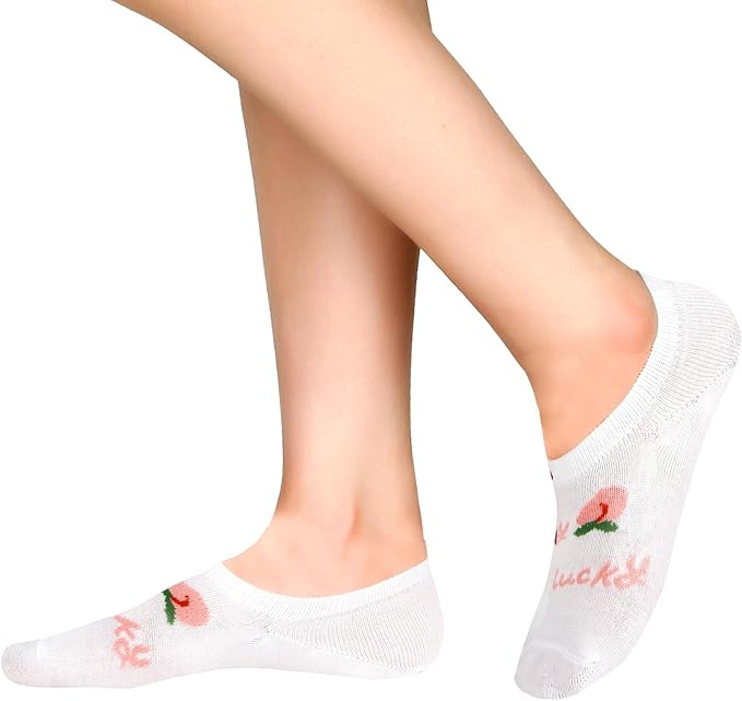 Benefeet Sox Womens Girls Cute No Show Liner Socks Non Slip Funny Patterned Low Cut Socks Novelty Cotton Loafer Footies Sock