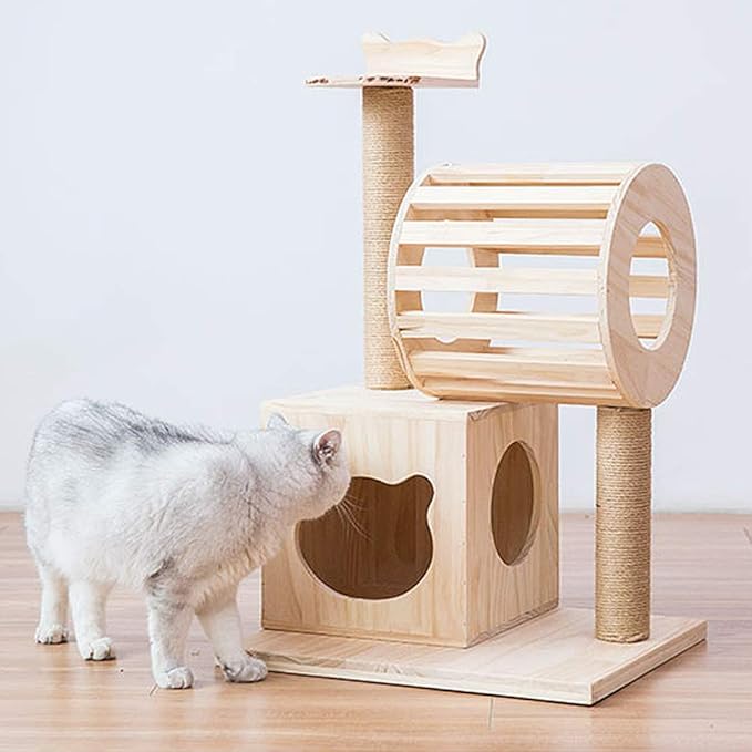 Aoneky Replacement Cat Scratching Post Sisal Rope - Hemp Rope for Cat Tree and Tower (1/4'' 66 Ft)