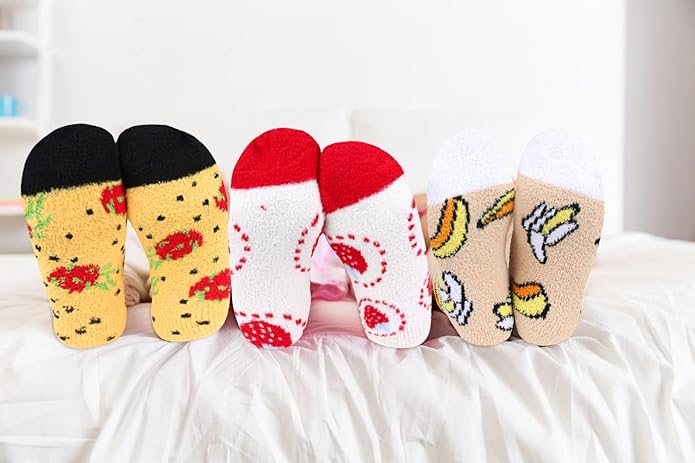 Benefeet Sox Cute Animal Fuzzy Socks for Women Girls Funny 3D Animal Cozy Socks Fluffy Slipper Socks Plush Comfy Soft Socks