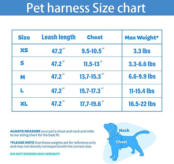 Cat and Small Dog Vest Harness and Leash Set, Mesh Harness with Reflective Strap, Step-in Adjustable Harness for Small Cats