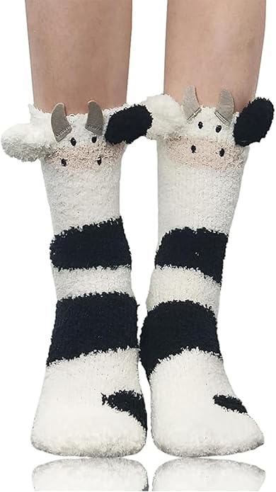 Benefeet Sox Cute Fuzzy Socks for Women Girls Fluffy Warm Cozy Novelty Slipper Socks Funny Animal Plush Sleeping Socks