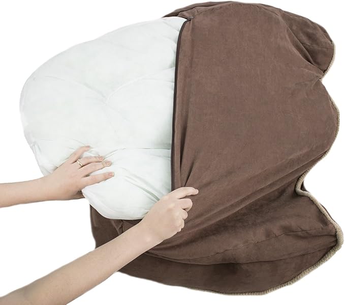 Arlee Deep Seated Lounger Sofa Pet Bed, Small/Medium, Chocolate Brown