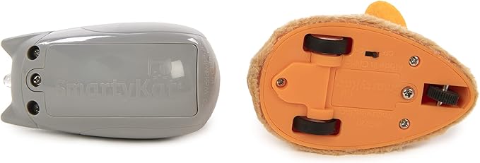 SmartyKat Race 'N Chase Electronic Motion Remote Controlled Mouse Cat Toy, Battery Powered - Gray/Orange, One Size