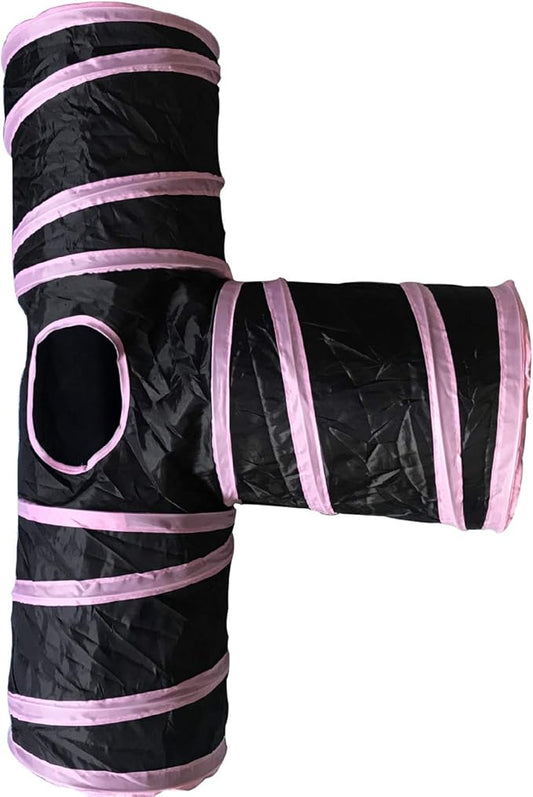 iHOO Cat Tunnels Crinkle Play Toys Collapsible Tube with Ball Maze Cat House Pet Interactive for Cat Puppy Kitten Rabbit Type7