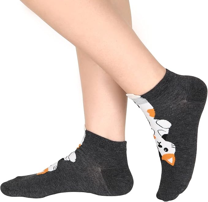 Benefeet Sox Cute Ankle Socks for Women Girls Novelty Patterned Low Cut Cotton Casual Socks Fun Colorful Summer Short Socks