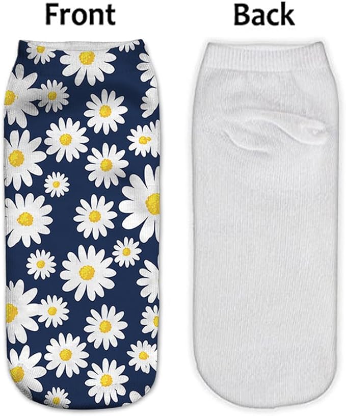 Benefeet Sox Funny Ankle Socks Cute Novelty No Show Animal Fruit Flower Cartoon Colorful Graphic Low Cut Socks for Women Girl