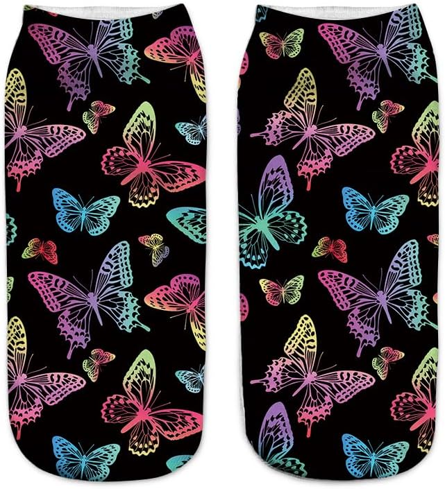 Benefeet Sox Womens Girls Funny Crazy Ankle Socks - Fun Novelty 3D Print Pattern Silly Cute Animal Food