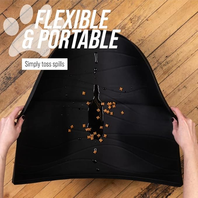 Leash Boss Fountain Mat, Silicone Water Mat Designed for Pet Fountains, Dog Gravity Water Bowls, Automatic Dispensing Cat Feeders