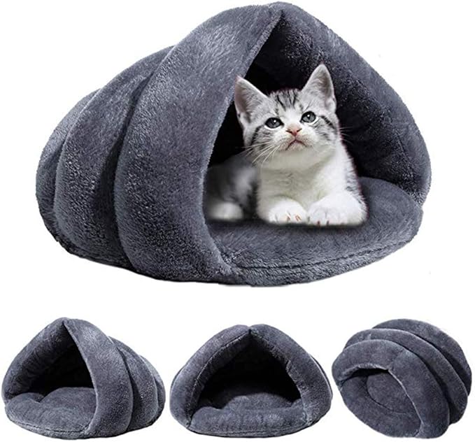 Pet Tent Cave Bed for Small Medium Puppies Kitty Dogs Cats Pets Sleeping Bag Thick Fleece Warm Soft Dog Bed Cuddler Burrow House Hole Igloo Nest Cozy Bed for Cat Puppy