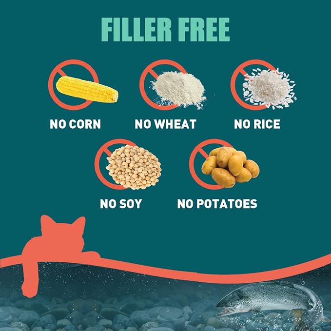 SUPER3+ All-Salmon Freeze-Dried Raw Dry Cat Food, Fortified with Omega Fish Oil, High-Protein, Grain-Free, Allergy & Digestive Support, All-Natural, for Kittens & Adults, 10 lbs