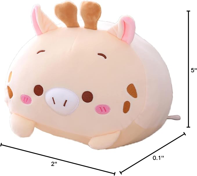 Cute Plush Deer Stuffed Squishy Animal Deer Cylindrical Body Deer Pillow,Super Soft Deer Hugging Toy Pillow Kids Kawaii Sleeping Deer Pillow Gifts for Bedding Decor or Home Decor 24-Inch