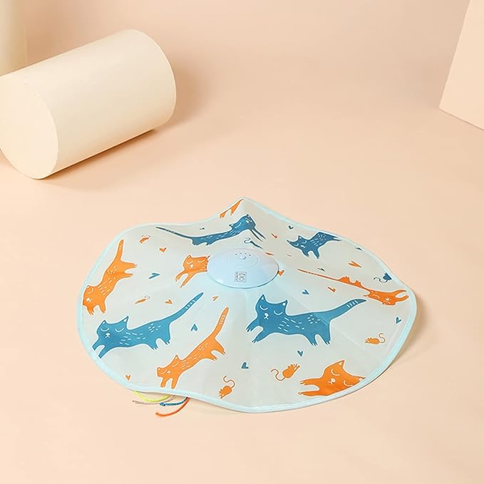 Interactive Cat Toys, Catch The Tail Cat Toy Fun Intelligent Voice Activated Cat Toys Induction Electronic Concealed Motion Cat Toys for Indoor Pet Cat Kitty (Blue)